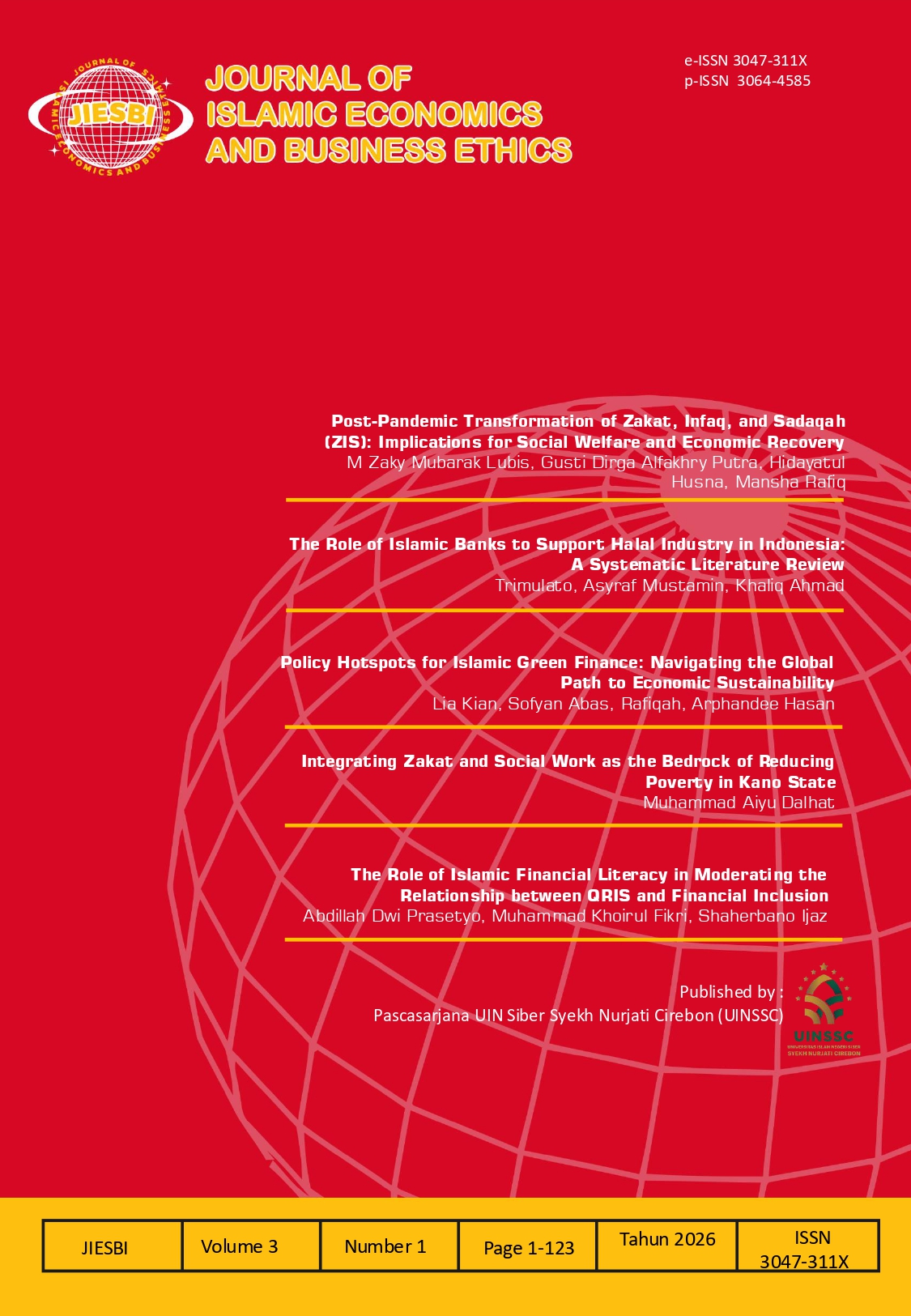 					View Vol. 3 No. 1 (2026): JIESBI: Journal of Islamic Economics and Business Ethics
				